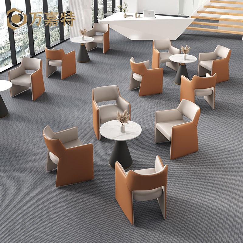 洽谈桌椅售楼部美容院休息区一桌4椅酒店小圆桌洽谈桌接待组合