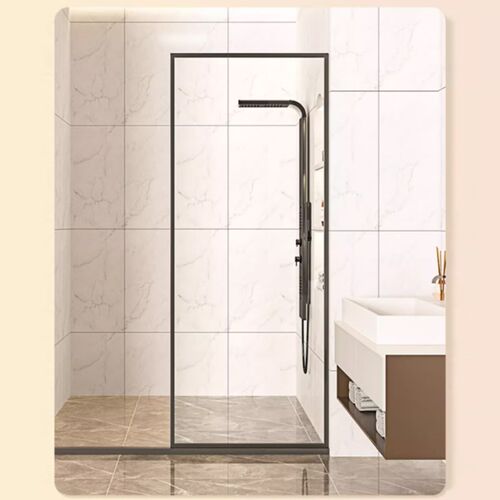 浴室淋浴房卫生间干湿分离隔断屏风洗澡间厕所卫浴艺术玻璃不锈钢