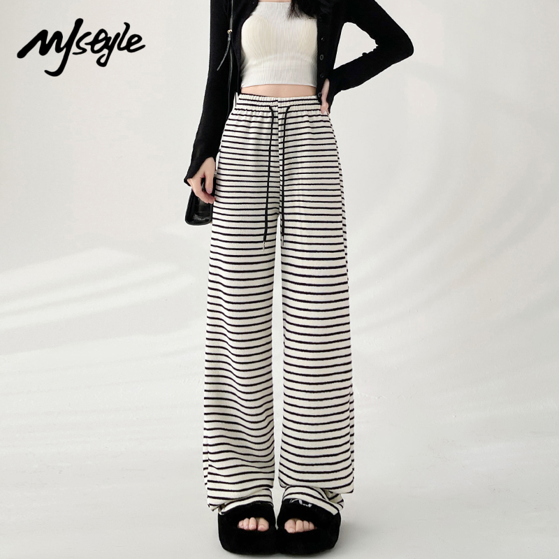 MJSTYLE高腰阔腿休闲长裤休闲裤