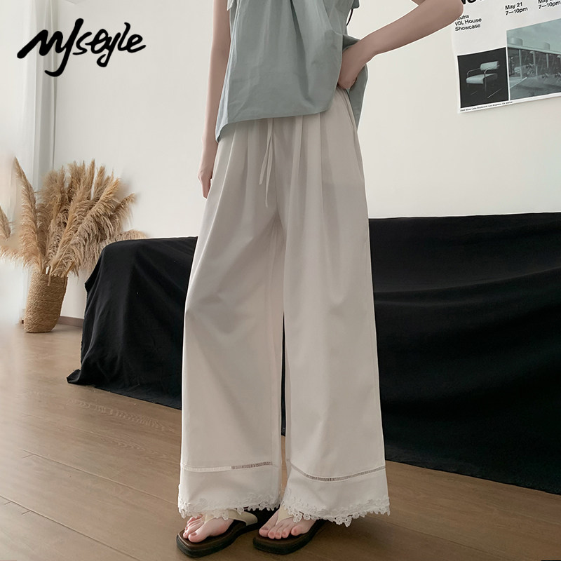 MJSTYLE蕾丝镂空阔腿裤女2026年