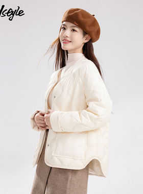 MJ STYLE轻薄羽绒服女短款2025新款薄款羽绒保暖内胆宽松秋冬外套