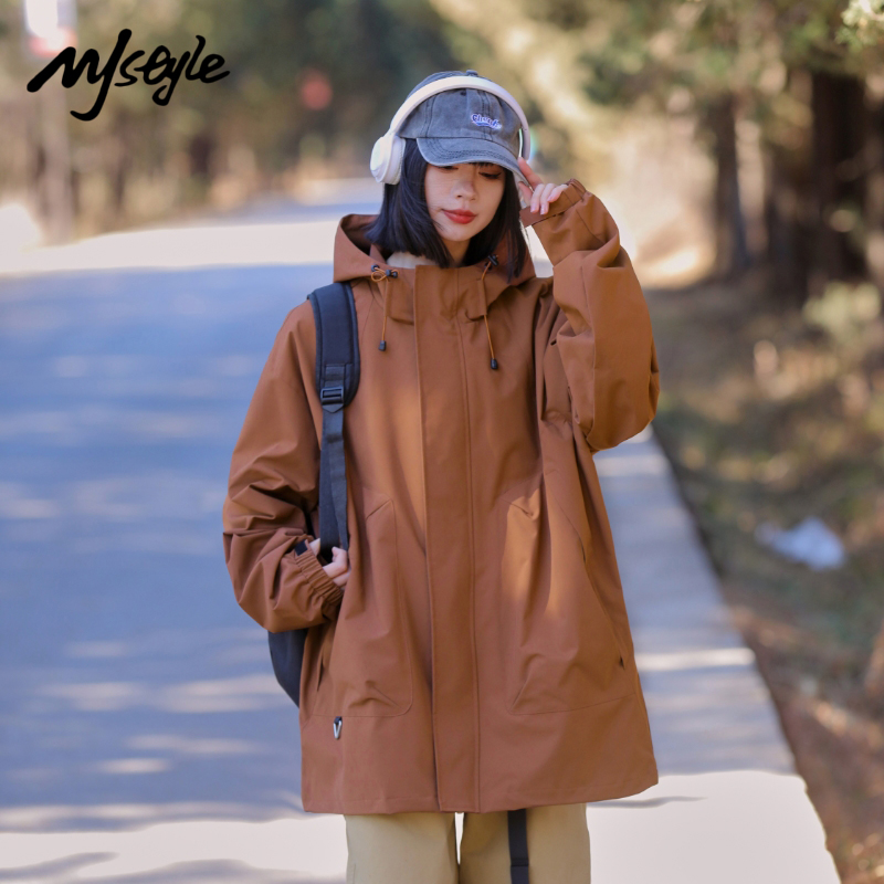 MJSTYLE冲锋衣款式连帽外套