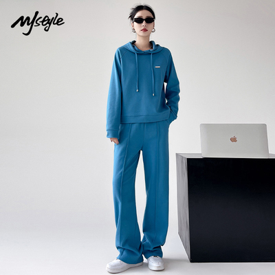 MJSTYLE常规宽松百搭卫衣套装