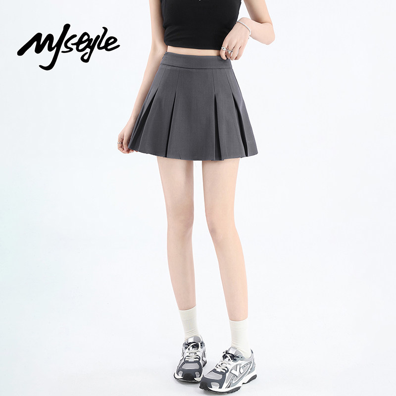 MJ STYLE西装百褶短裙女高级感学院风超短裙夏季薄款防走光jk裙子