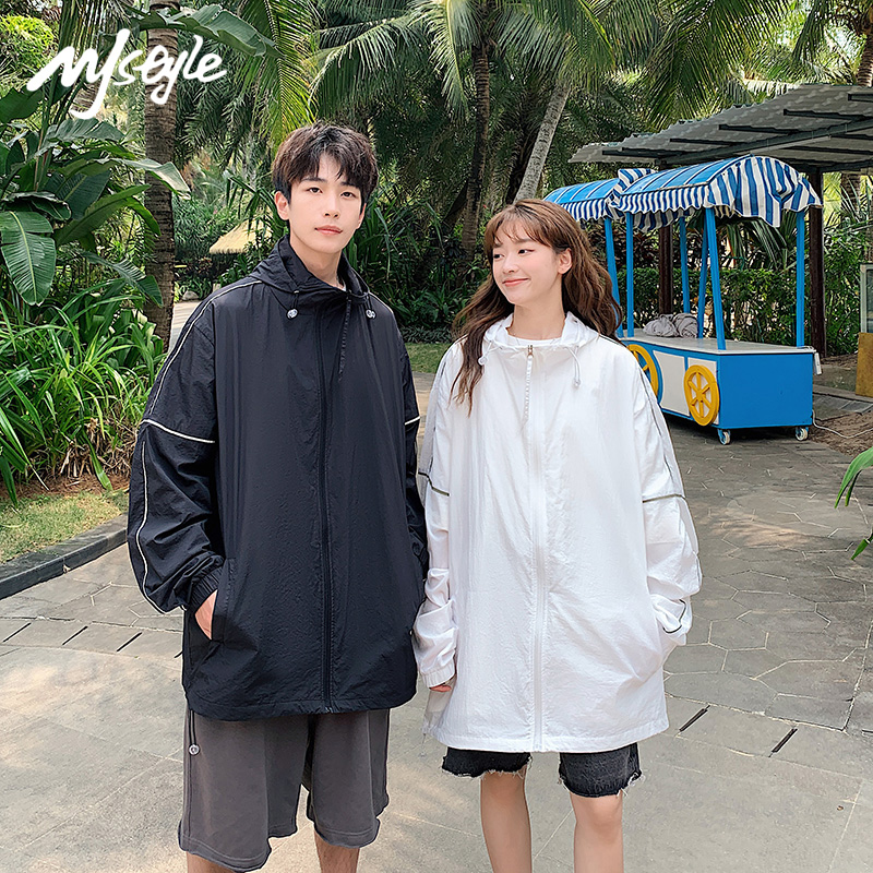 MJ STYLE2025春夏季防晒衣女冰丝防晒服透气轻薄款外套连帽情侣