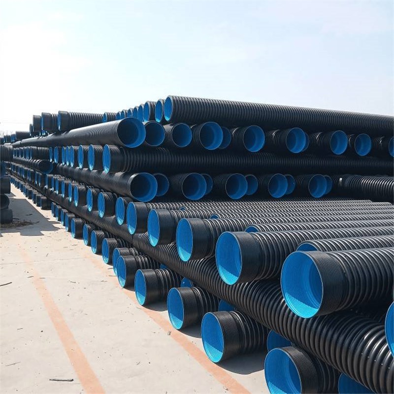 聚乙烯pe双壁波纹管300排水排污800大口径波纹管波纹管郑州