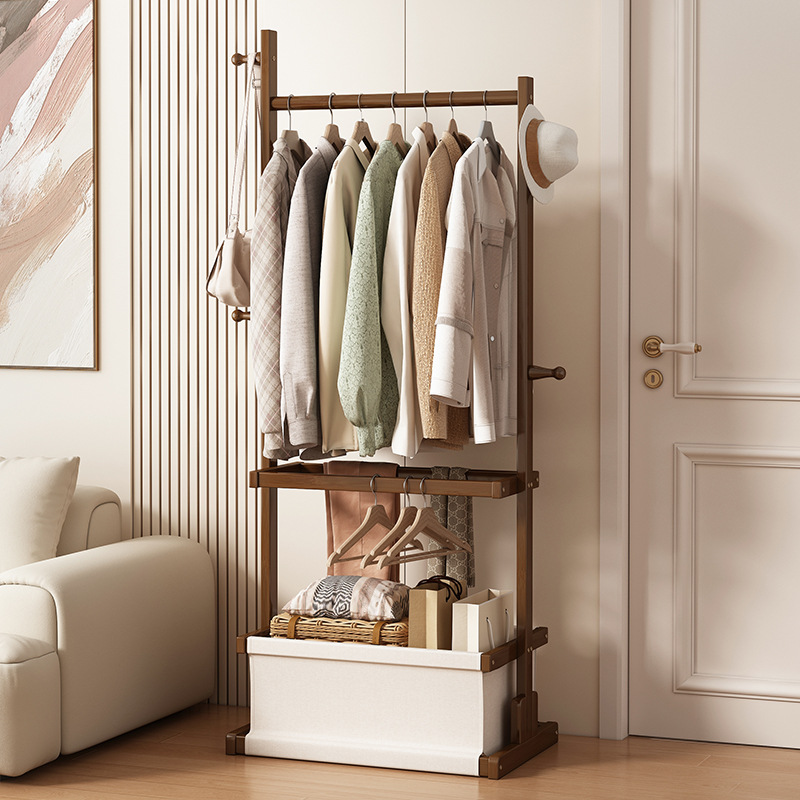 简约现代挂衣架落地衣帽架卧室床边放衣服神器阳台立式简易晾衣架