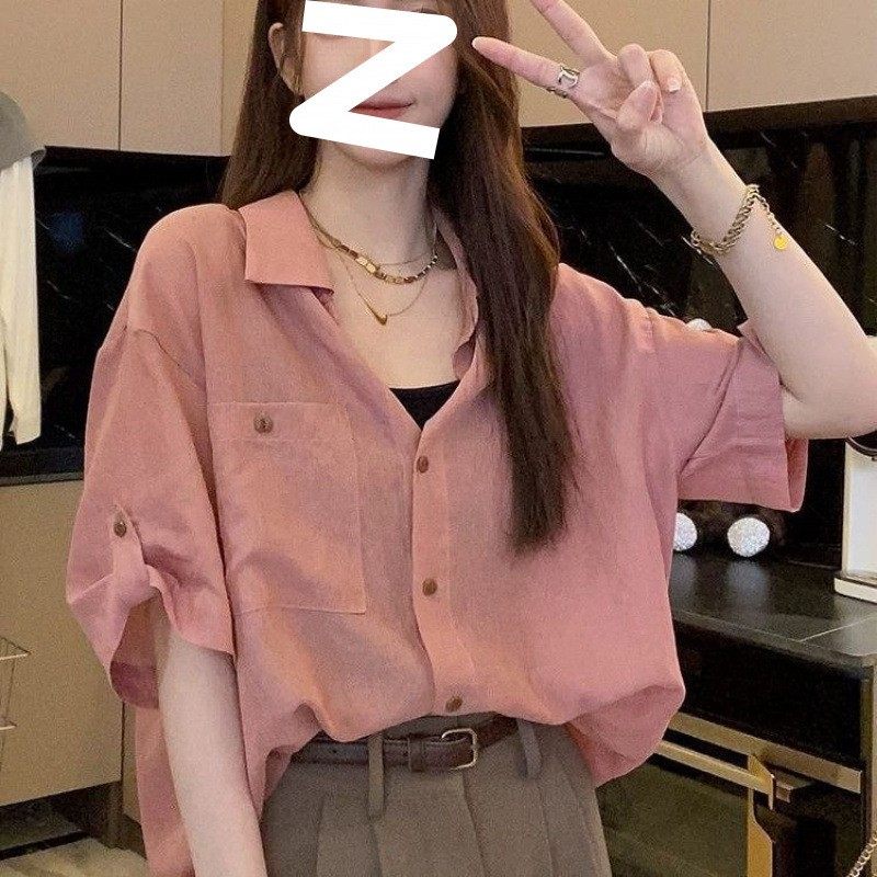 时尚大码设计感复古衬衫女2025夏季新款气质宽松显瘦减龄休闲上衣