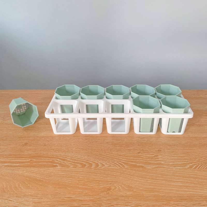 新品加厚八角盆多肉塑料花盆营养钵寖水育苗盆扦插叶插整理播种盘