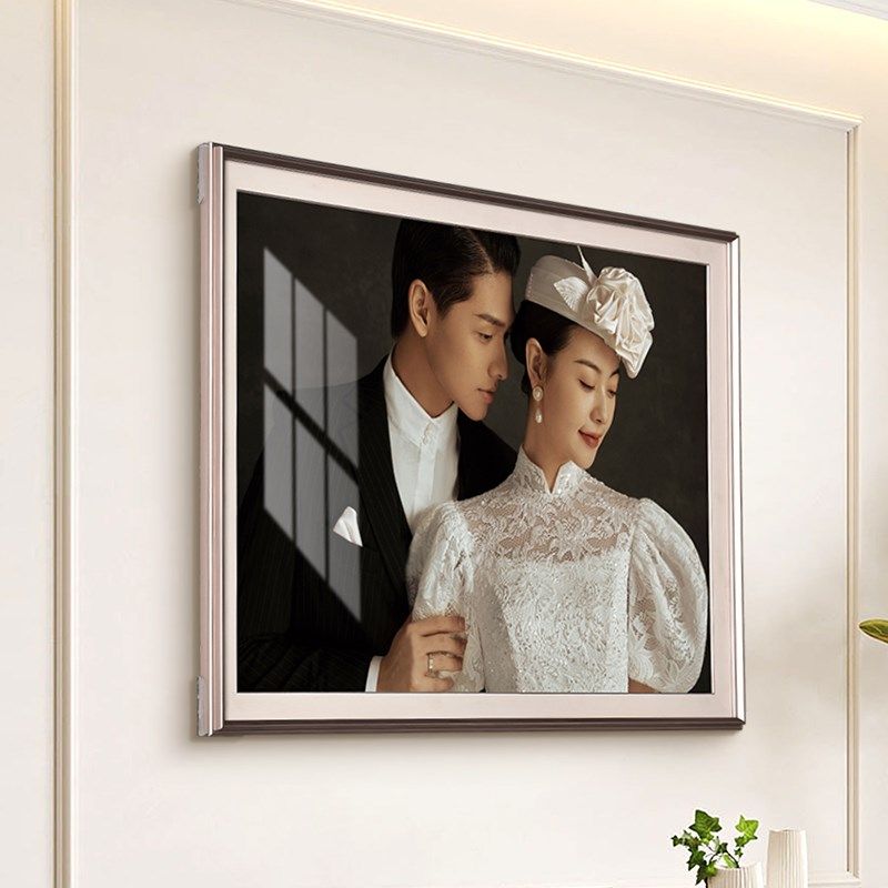 高定婚纱照相框放大挂墙打印40寸结婚照全家福相片高清微喷定制,家居饰品,相框/画框,淘宝优惠券,粉丝福利购,淘宝优惠卷