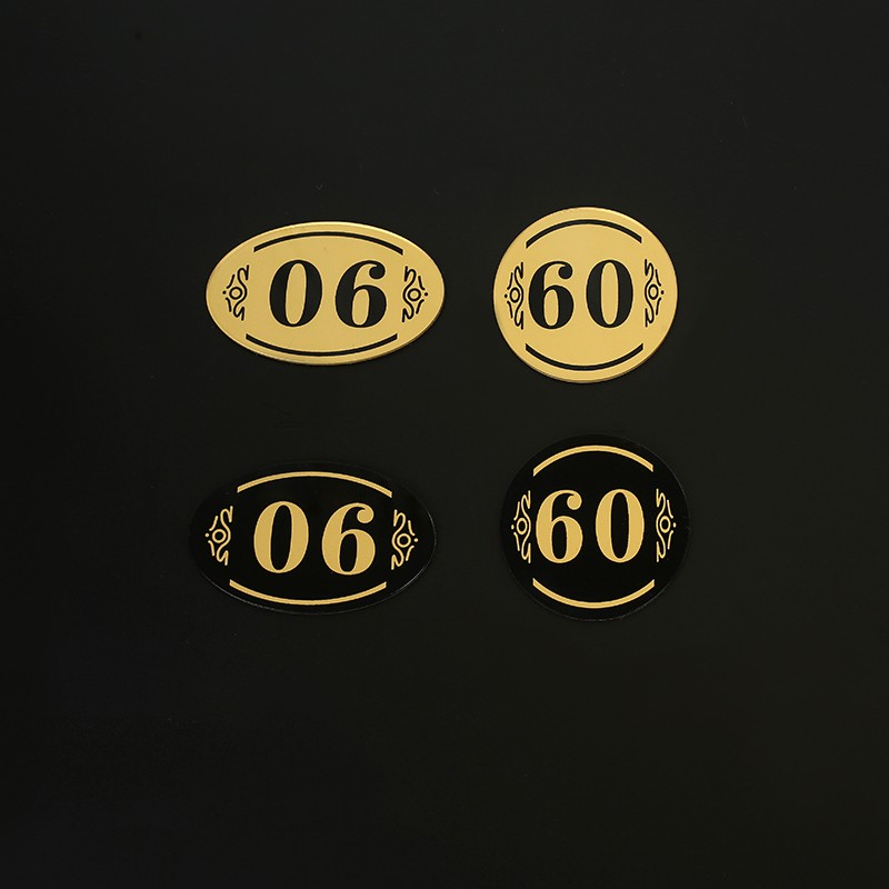 饭店餐厅桌牌号餐桌牌号码牌亚克力数字贴宿舍编号牌台号墙贴包邮