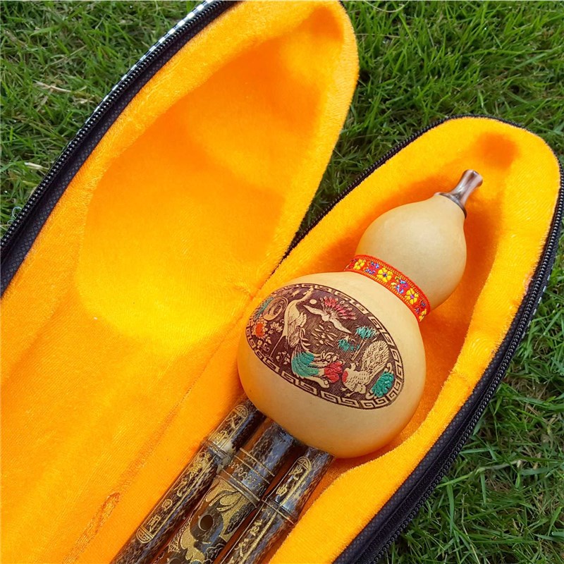 云南葫芦丝 紫竹双音雕龙C调降B调A调  儿童学生初学练习 包邮