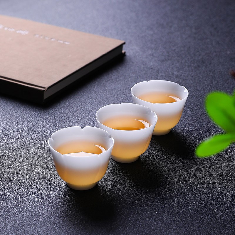 恒越冰种玉瓷功夫茶具套装高端办公家用盖碗茶杯定制LOGO送礼装