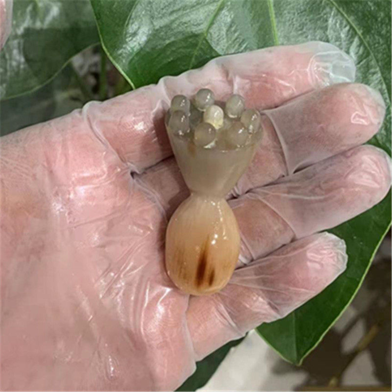 天然牛角一体迷你小莲蓬眼部专用点穴美容棒经络刮痧无胶水无毒