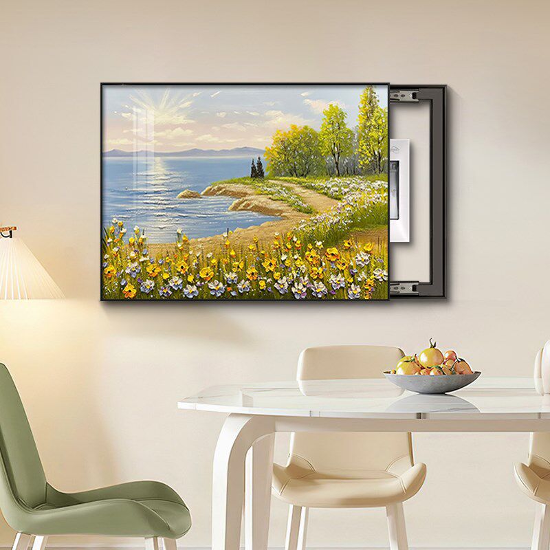 电表箱装饰画2024新款风景油画奶油风配电箱盒遮挡挂画免打孔餐厅,家居饰品,现代装饰画,淘宝优惠券,粉丝福利购,淘宝优惠卷