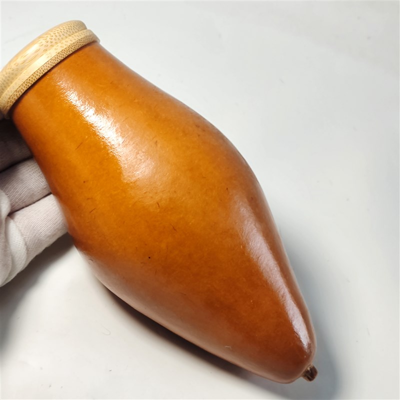 文玩葫芦手把件精品手捻手把玩包浆天然胖墩茶叶罐摆件红皮黄皮