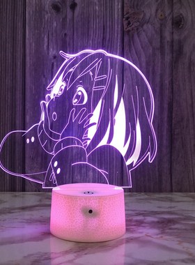 可爱小夜灯女生七彩触控桌面氛围灯卧室伴睡床头灯酒吧装饰台灯