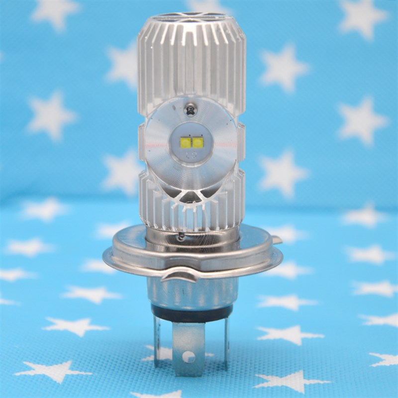 电动车灯大灯石栏L12摩托车12V双爪LED灯泡三角盘48V60V内置射灯