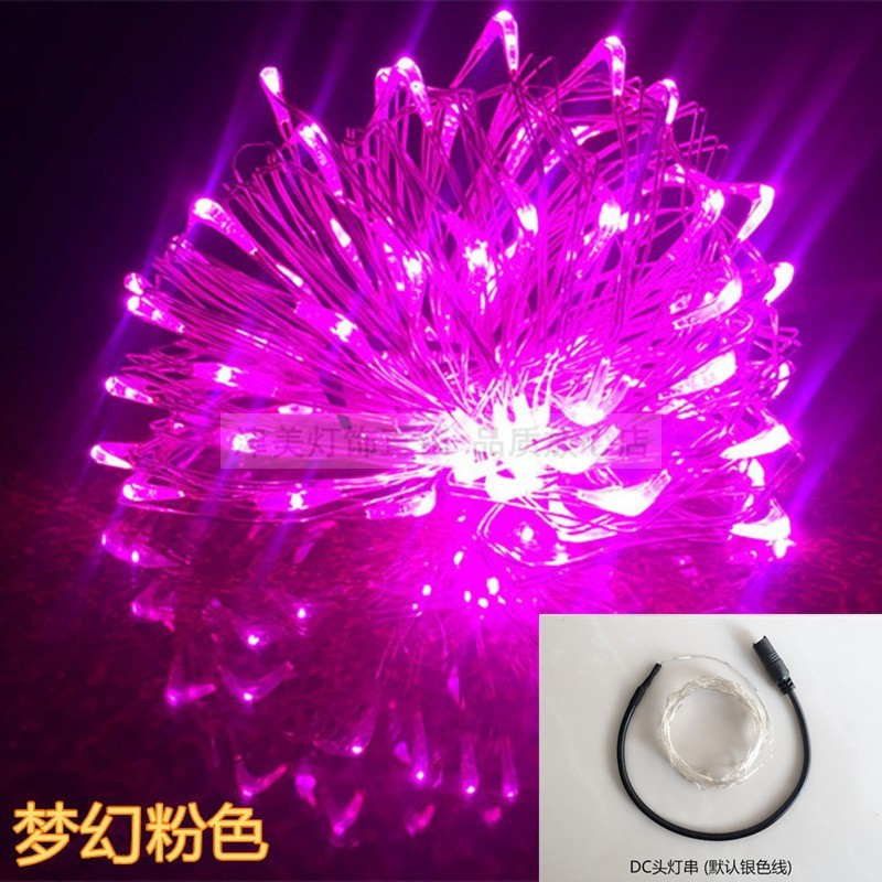 LED铜丝灯串插电款铜线串灯220电源防水婚礼节日创意礼品装饰包邮