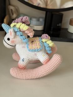 马年摇摇马木马毛线钩织diy材料包包包挂件礼物手工自制儿童礼物