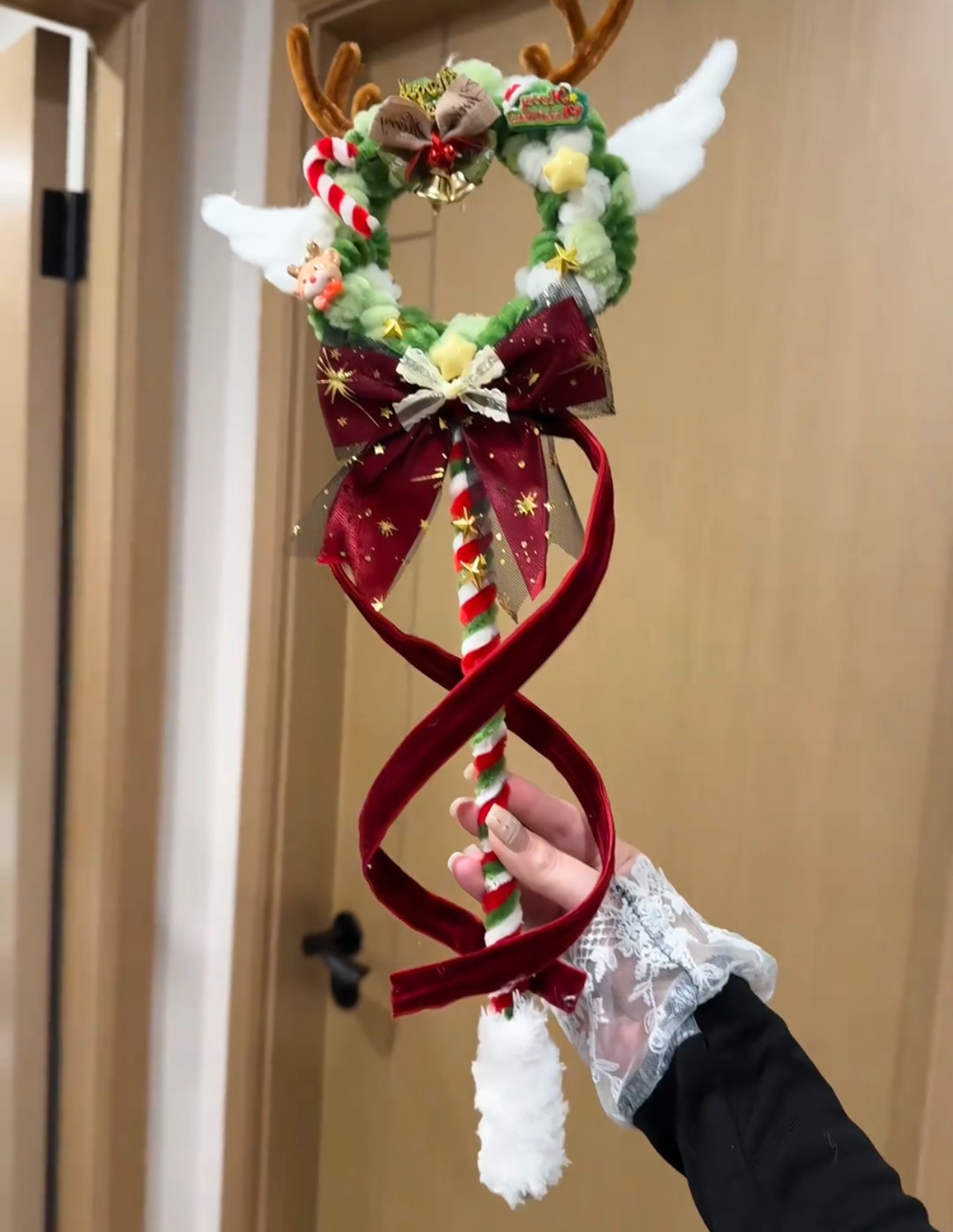 圣诞节魔法棒可爱圣诞氛围手杖diy材料包扭扭棒送闺蜜朋友礼物