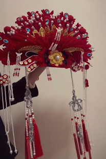 蝶飞凤舞状元帽DIY新款精美凤冠扭扭棒手工材料包戏曲风头饰