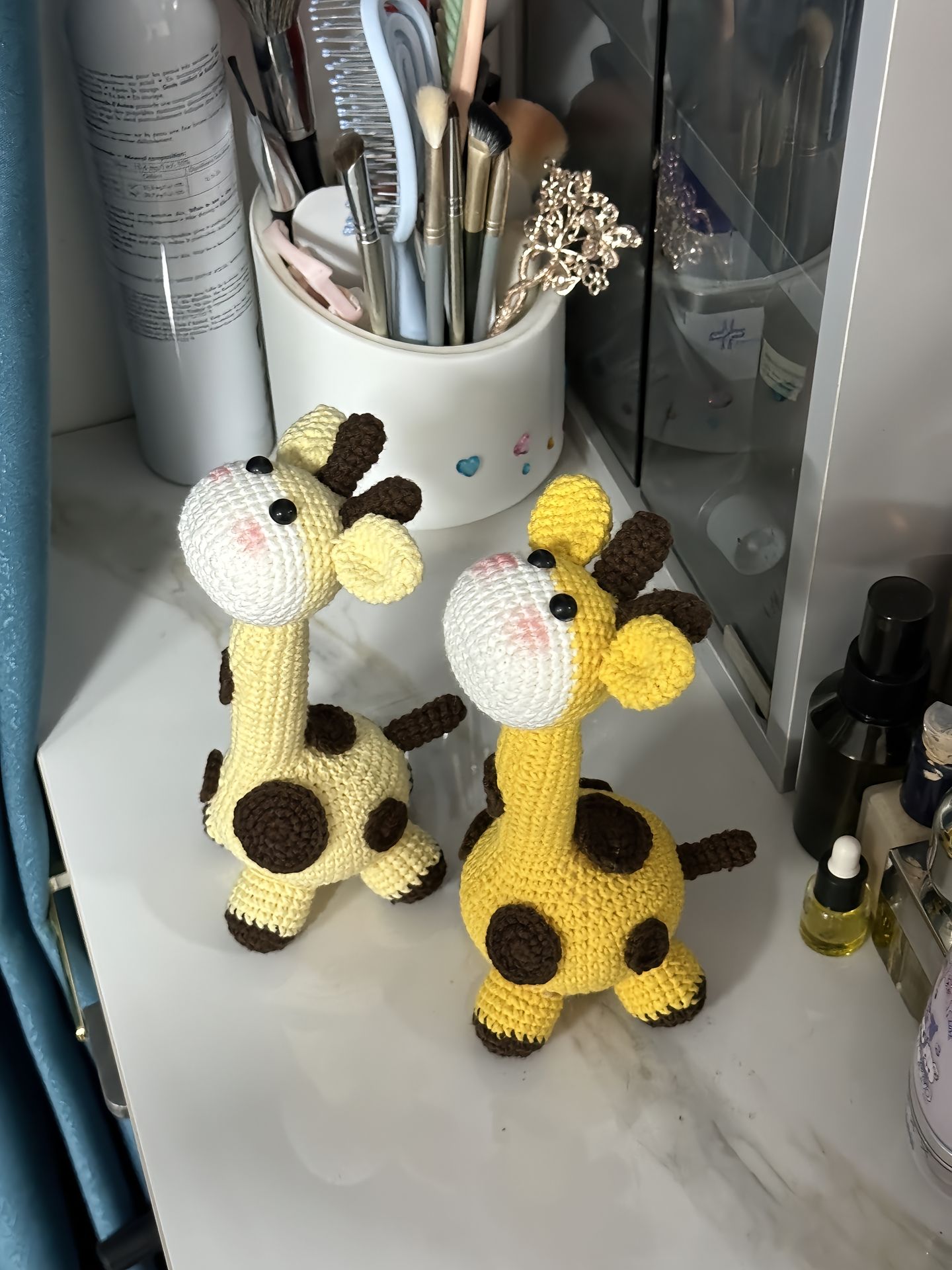 成品手工钩织长颈鹿挂件毛线针织挂饰编织卡通玩偶包包挂饰