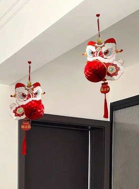 2026新年马年醒狮灯笼挂饰春节装饰品客厅卧室过年氛围感布置挂件