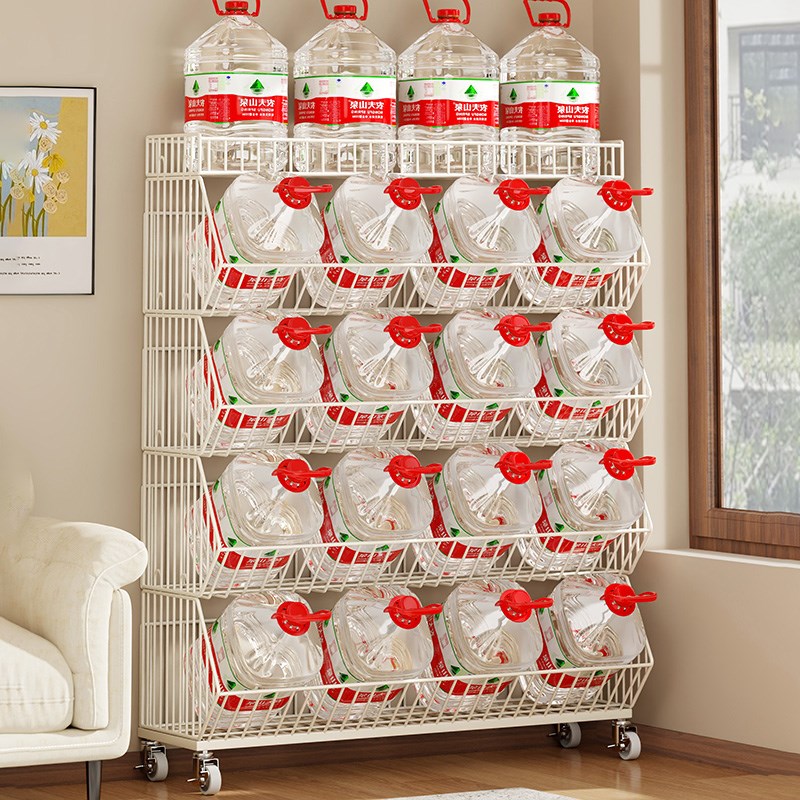 厨房置物架多层落地家用可移动小推车果蔬菜篮子零食玩具收纳架子