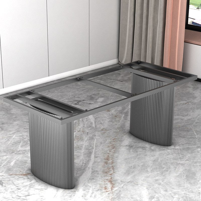 铁艺桌子腿支架茶几餐书电脑办公大理石岩板吧台不锈钢金属脚定制