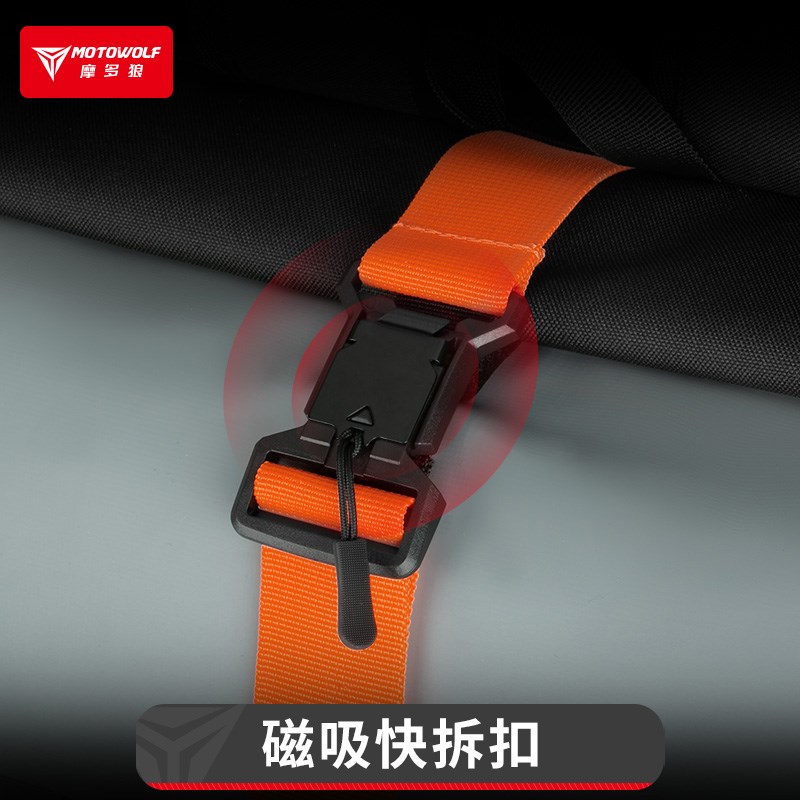 摩多狼摩托车摩旅双肩包大容量背包机车磁吸快拆扣赛车包骑士包