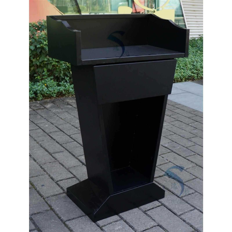 不锈钢演讲台五金讲台桌迎宾台黑色接待台咨 咨客台主持台户外演