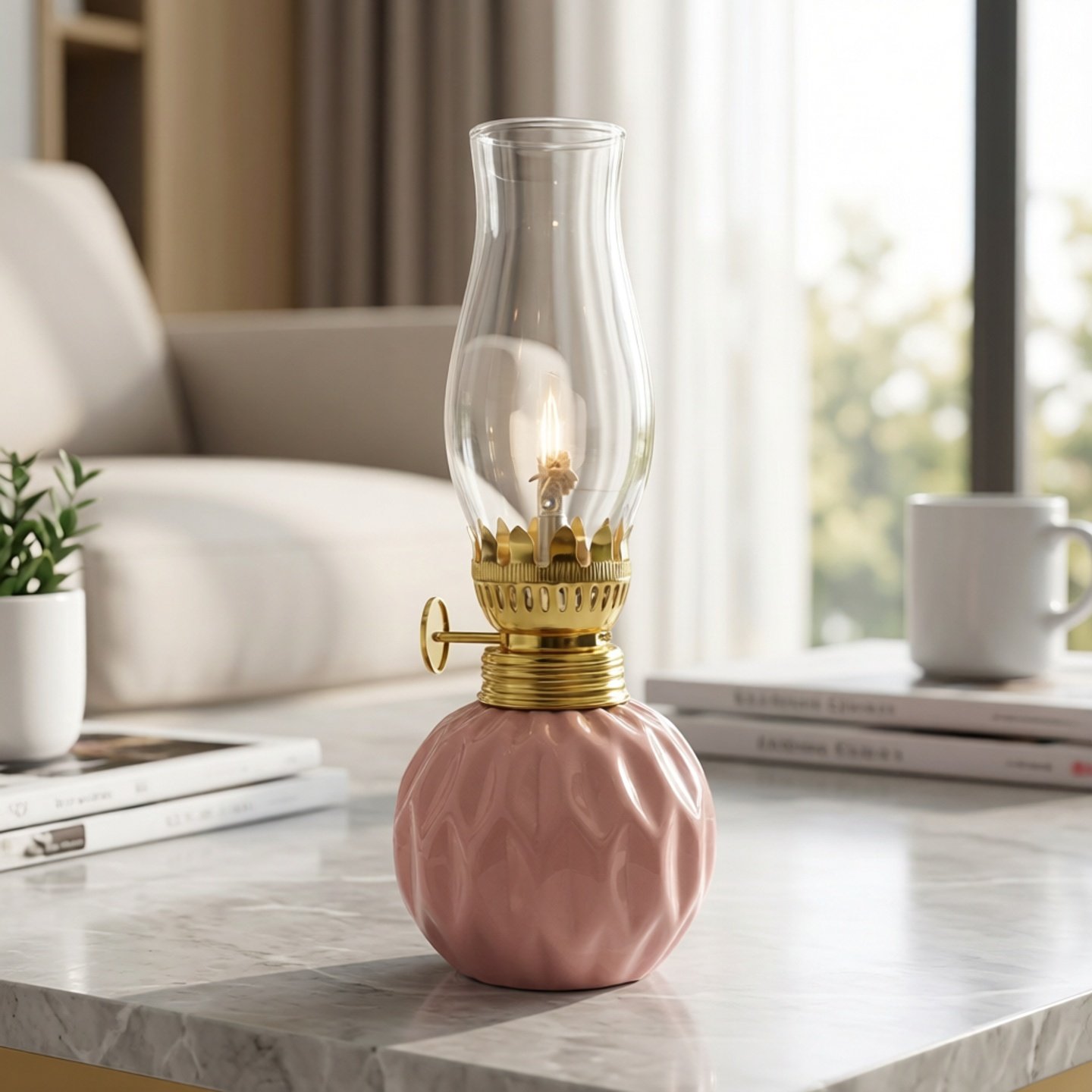 瓷器天球多菱炫彩浅粉客厅办公室门店户外灯具摆件礼佛新年礼品灯,家居饰品,香薰蜡烛,淘宝优惠券,粉丝福利购,淘宝优惠卷