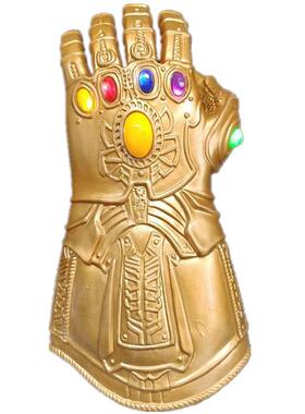 乳胶复联灭ba手套钢侠无限发光led手套成人儿童游戏装扮道具红色