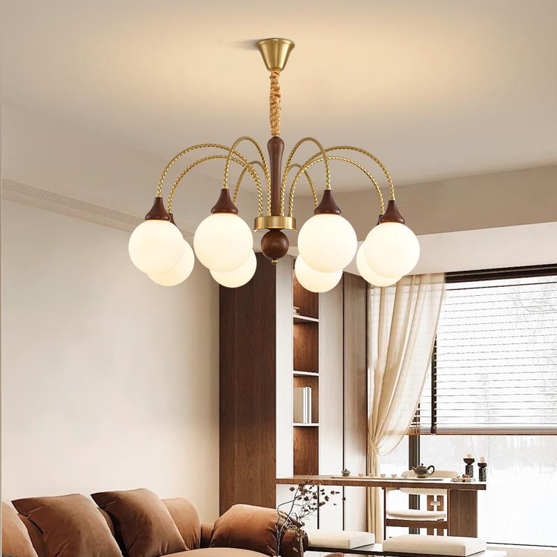 法式中古卧室吊灯复古魔豆书房客厅灯南洋风衣帽间餐厅灯具设计师