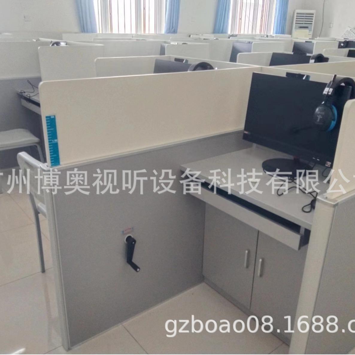 16年源头厂家，手摇屏风升降电脑桌，手动屏风升降考试桌