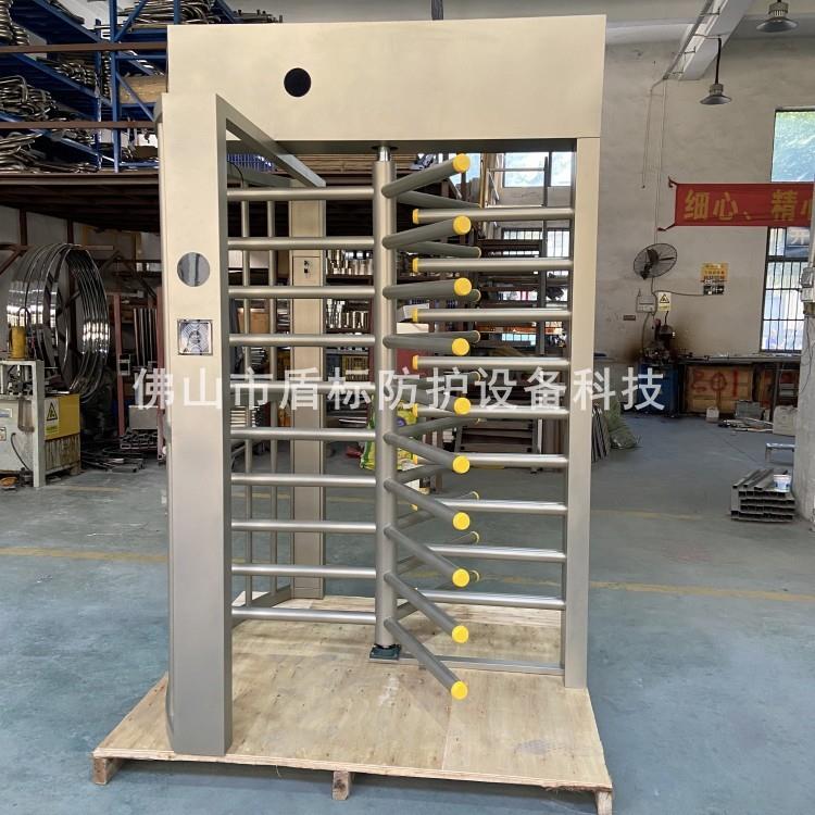 篮球馆智能人员刷卡进出双向全高通道门高铁站手推只出不进旋转门