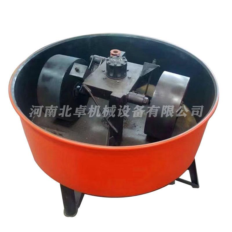 定制平口双碾轮混砂机 不锈钢碾轮式搅拌机 萤石粉轮碾式搅拌机
