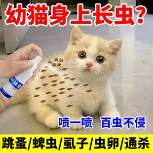 猫咪驱虫药幼猫专用体外驱虫喷雾小猫除跳蚤去虱子止痒驱蚊不怕舔