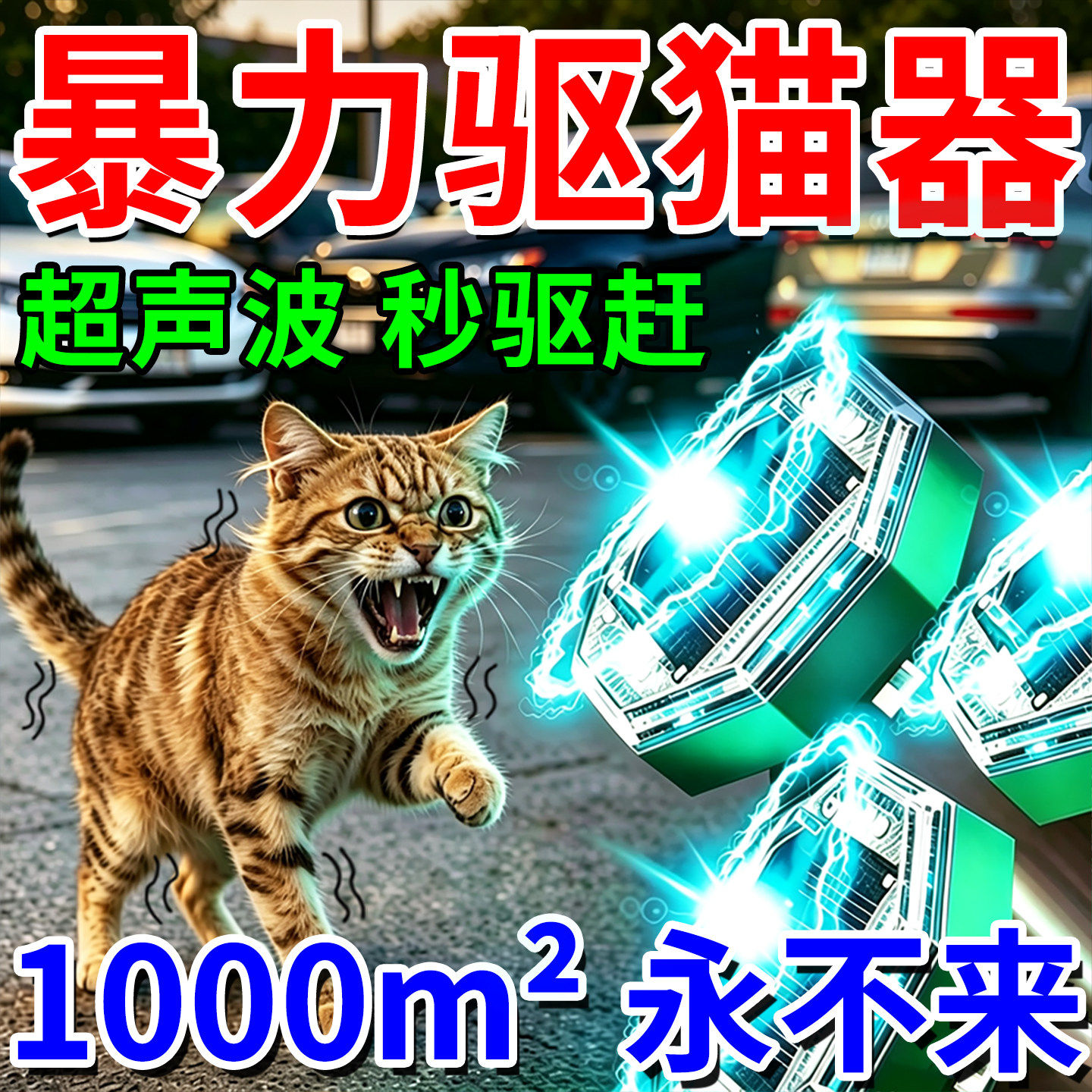 驱猫神器室外2026新款强力长效除赶野猫超声波大功率汽车电动车用图片