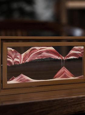 奥地利流沙画 艺术家摆件家居创意 客厅前台酒柜纪念品 山水沙漏