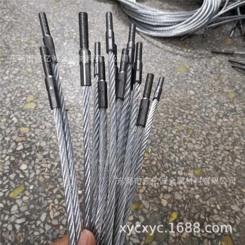 东莞厂家直供LED吊灯螺丝悬挂钢丝绳 锁线器 灯具吊线配件M8螺杆