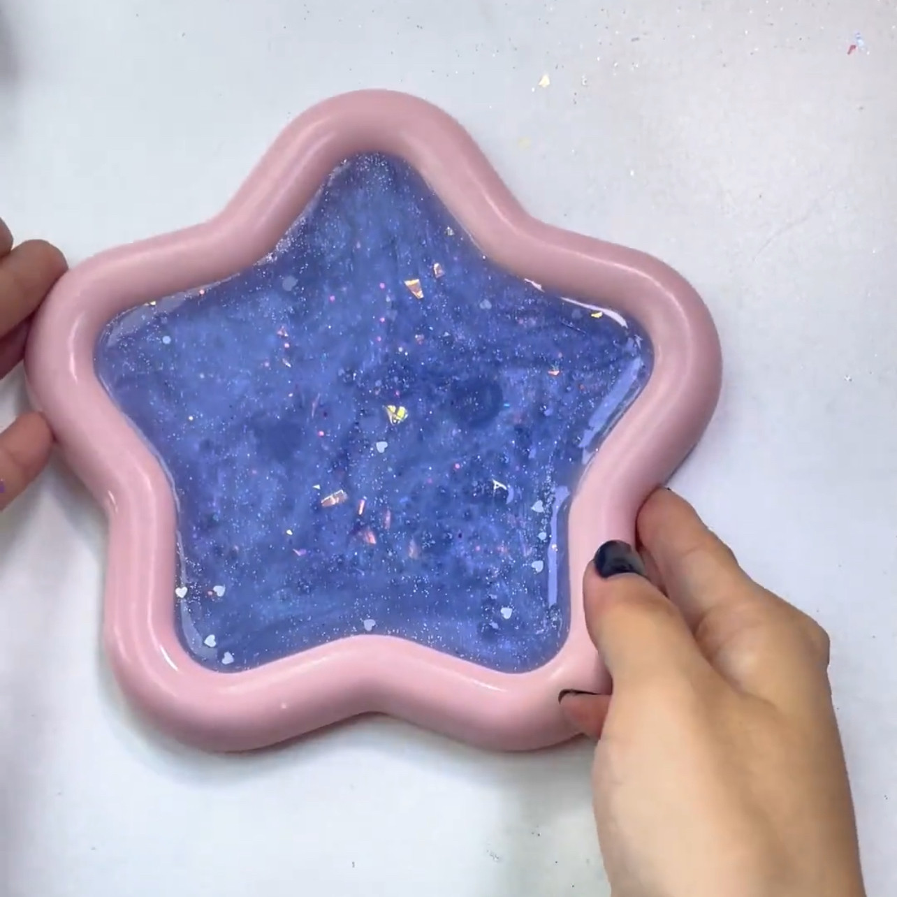 星星可爱陶瓷嘟嘟盘子迷你小巧餐具碟子猫咪狗狗猫粮碗零食盘