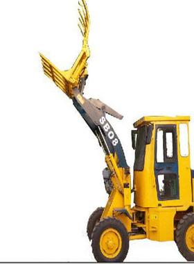 抓草机抓木机  农用叉式装载抓车林业伐木高叉抓机轮式草装123213