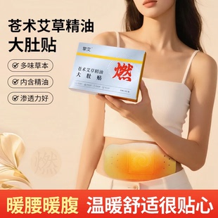 擎艾王老师苍术草本大肚贴持久发热暖宫腰腹贴家用热敷贴草本正品