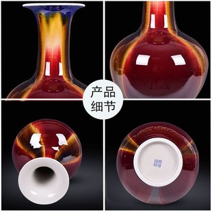 复古大花瓶摆件客厅大气电视柜古典家用轻奢高端玄关装 新中式 饰品