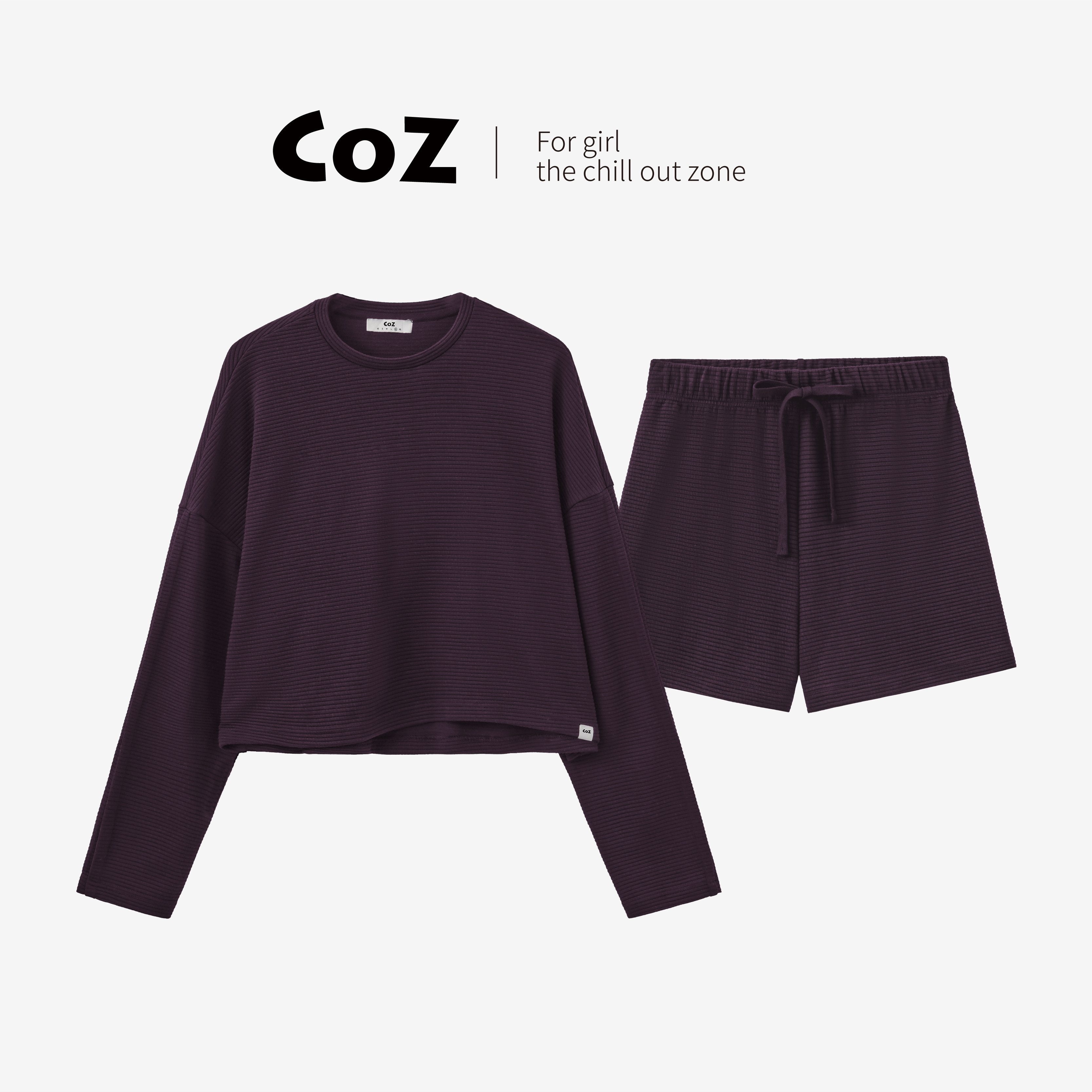 COZ长袖圆领T恤女2025秋吊带/背心/T恤/打