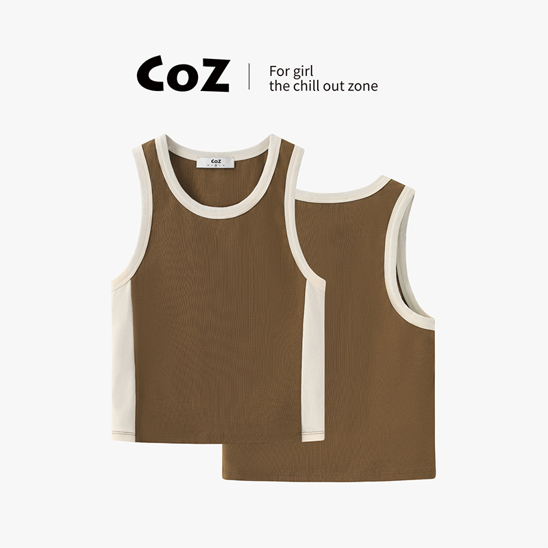 COZ撞色运动吊带设计感美式吊带