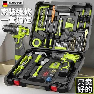 家用多功能五金电工木工车载维修电钻电动工具箱全套 工具箱套装