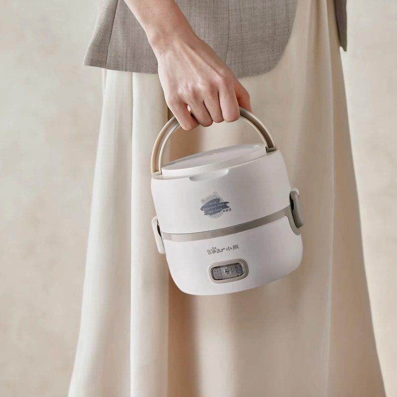 小熊电饭盒DFH-B14S3可携式加热保温1.35L容量304不锈钢蒸煮饭